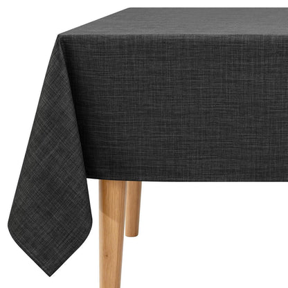 Dunkelgraue Leinen-Optik Tischdecke 80x80 cm – Wasserabweisend