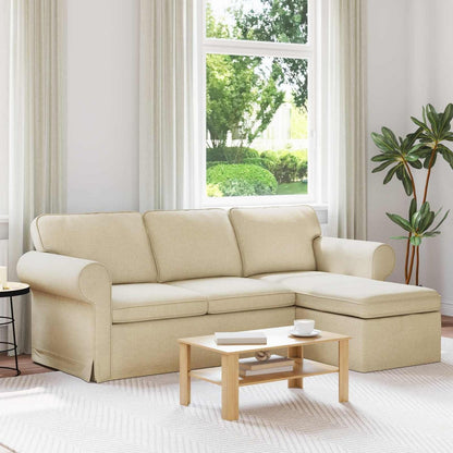 Ecksofa L-Form Creme 180 cm – Modernes Wohnzimmer Sofa