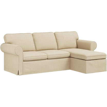 Ecksofa L-Form Creme 180 cm – Modernes Wohnzimmer Sofa
