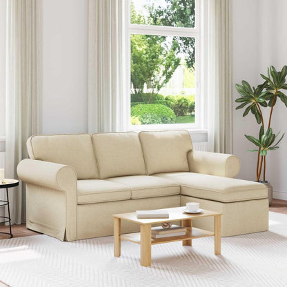 Ecksofa L-Form Creme 160 cm – Modernes Wohnzimmer Sofa