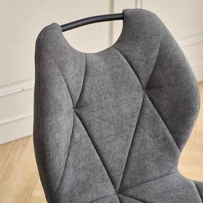 Gepolsterte Esszimmerstühle Set 4 – Grau, Skandinavisch
