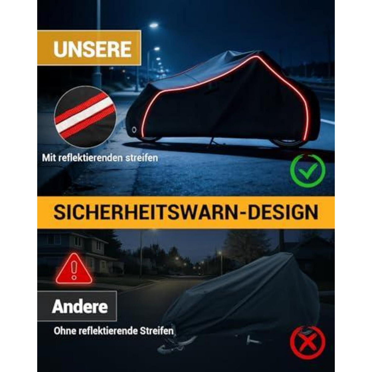 Wasserdichte Lastenrad Abdeckung 285x75x120cm