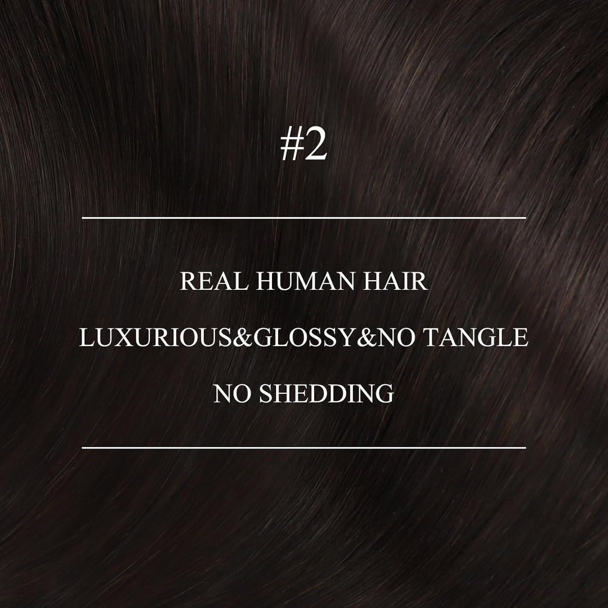 Dunkelbraune Nano Ring Extensions Echthaar 65cm