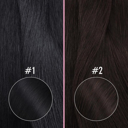 Dunkelbraune Nano Ring Extensions Echthaar 65cm