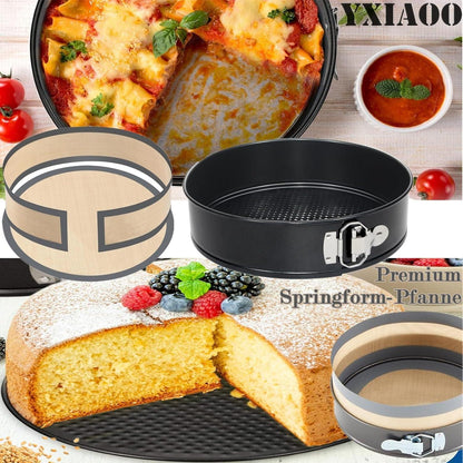 Springform 26 cm Metallic – Antihaft & 2 Silikon-Matten
