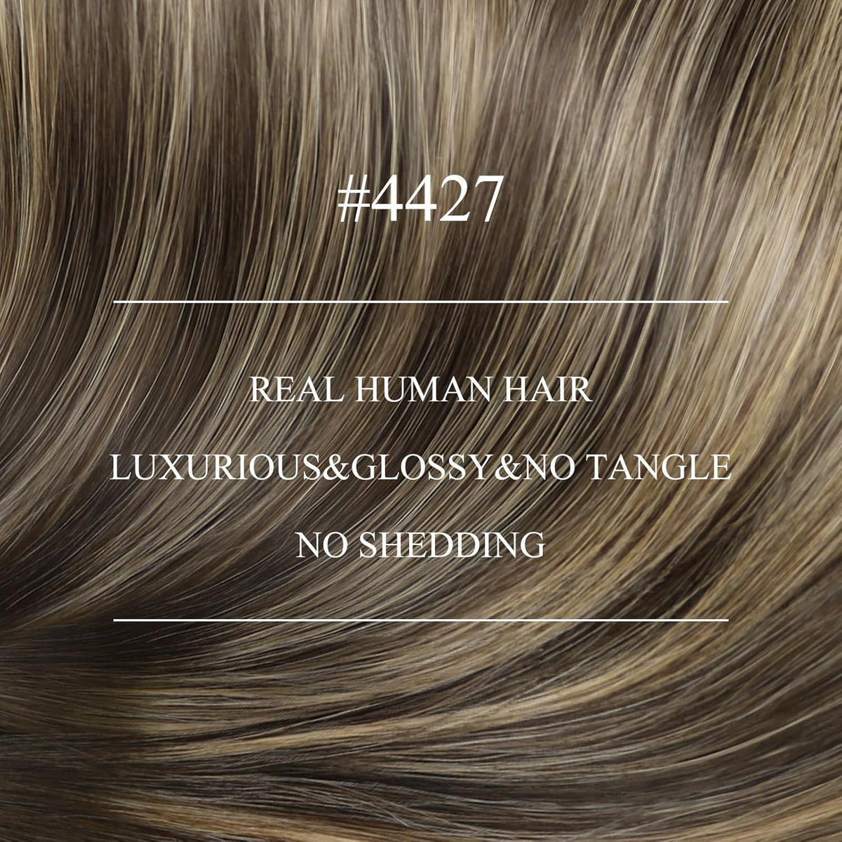 Nano Ring Extensions Braun Ombre Blond Echthaar 50cm