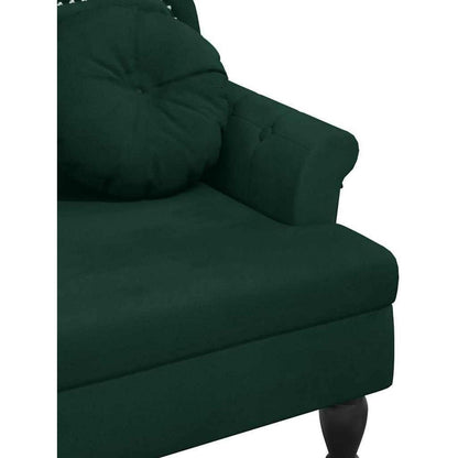 2-Sitzer Samtsofa Dunkelgrün – Modernes Polstersofa für Wohnzimmer