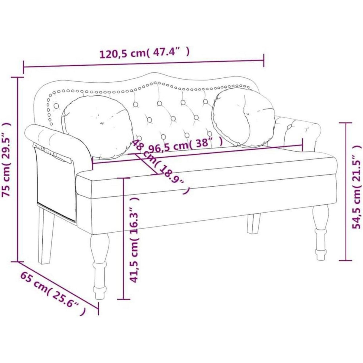 2-Sitzer Samtsofa Loveseat Schwarz – Modernes Polstersofa