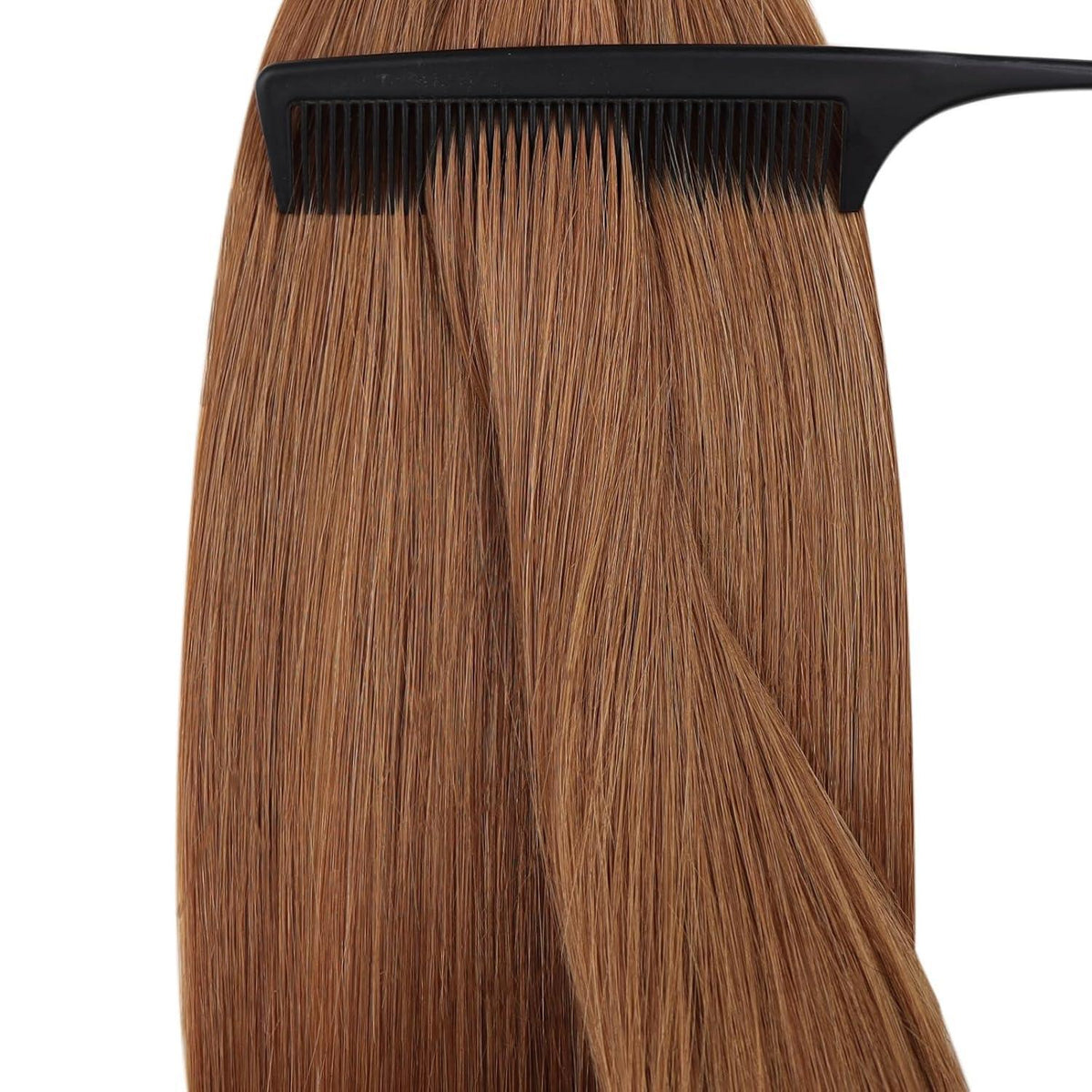 Echthaar Nano Ring Extensions Kupfer 60cm – Remy Haarverlängerung