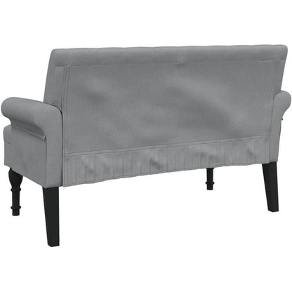 2-Sitzer Sofa Retro-Stil Hellgrau – Loveseat für Wohnzimmer