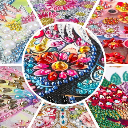 Diamant Painting Anhänger Drache – DIY Fensterbild Set