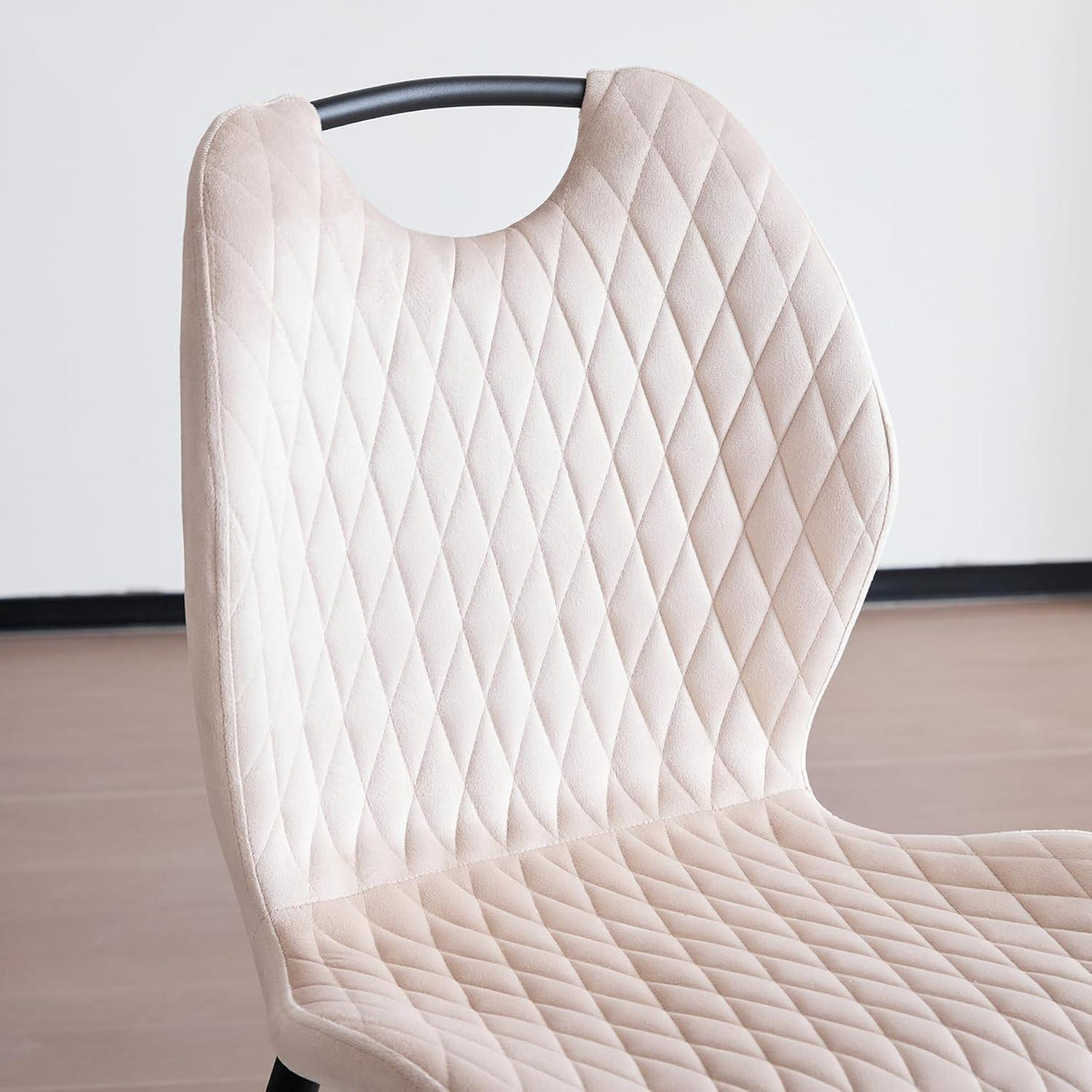 Rundes Esszimmer-Set Dunkelbraun & Beige | Tisch + 4 Stühle
