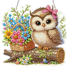 Diamant Painting Anhänger Vogel Blume – DIY Fensterbild Set