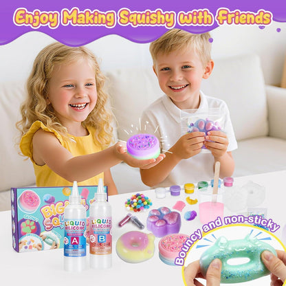 Squishy Bastelset Leuchtend – DIY Stressabbau Spielzeug 6+