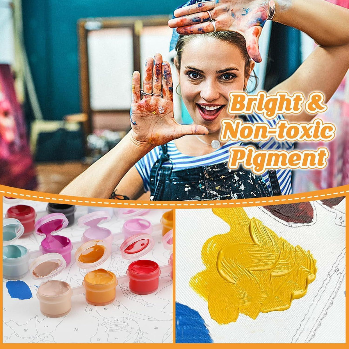 Malen nach Zahlen Erwachsene Vase – Gänseblümchen DIY Ölgemälde