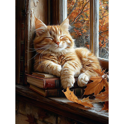 Malen nach Zahlen Erwachsene Schlafende Katze 30x40cm
