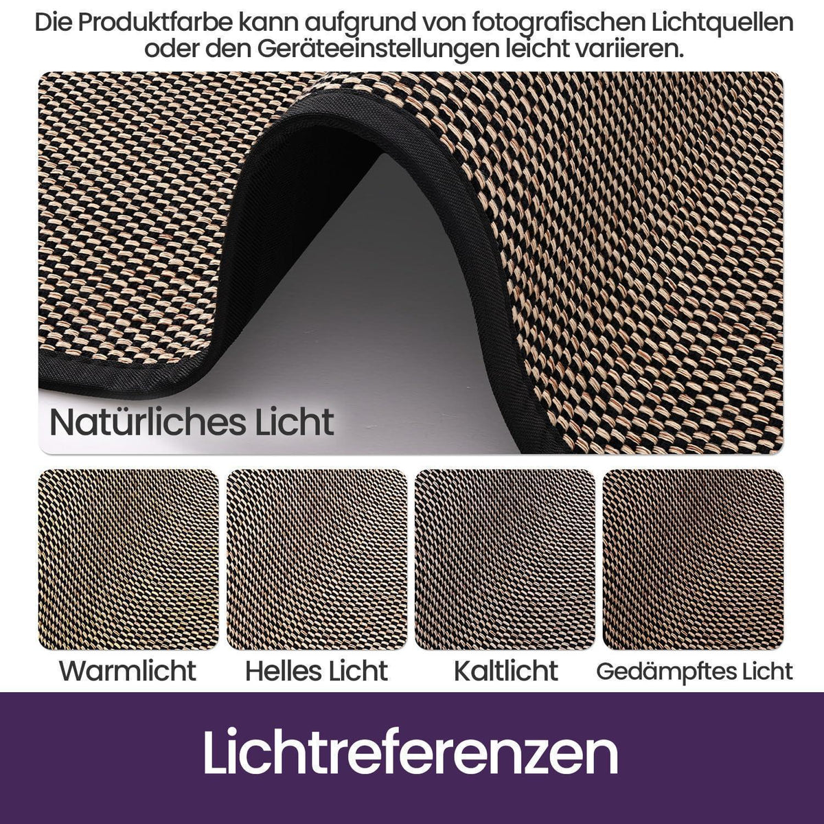 Fußmatte Innen Schwarz 120 x 180 cm – Rutschfest & Saugstark
