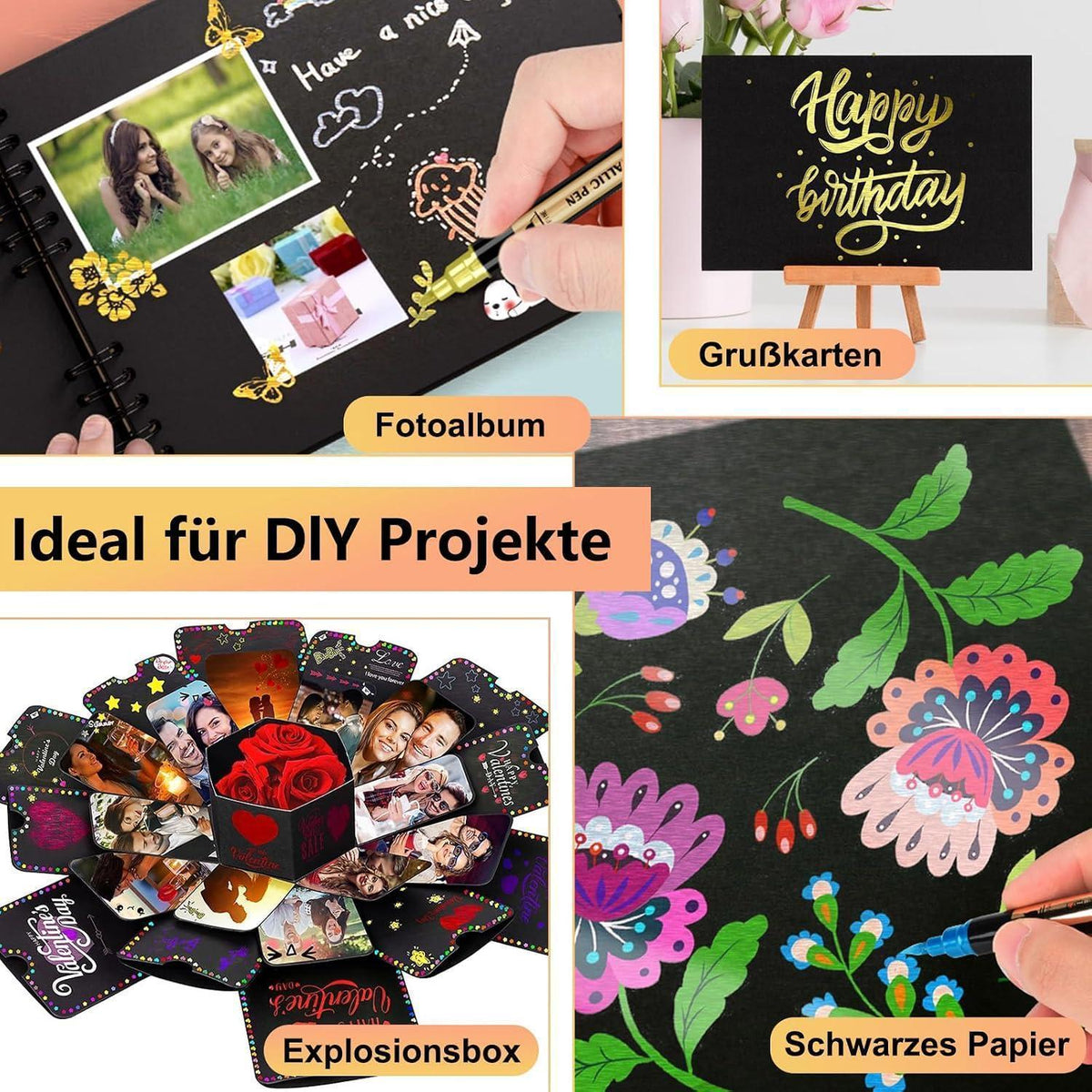 60 Acryl Marker Stifte Set | Wasserfest & Vielseitig zum Basteln