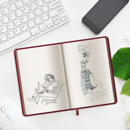 Blanko Notizbuch A5 in Lederoptik & Innentasche