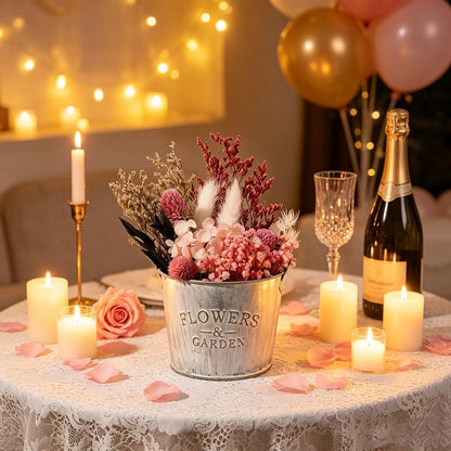 Getrocknete Blumen Set – Pink für DIY Deko & Kunsthandwerk