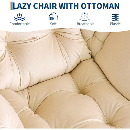 Lazy Chair mit Ottomane – Bequemer Lesesessel für Wohnzimmer