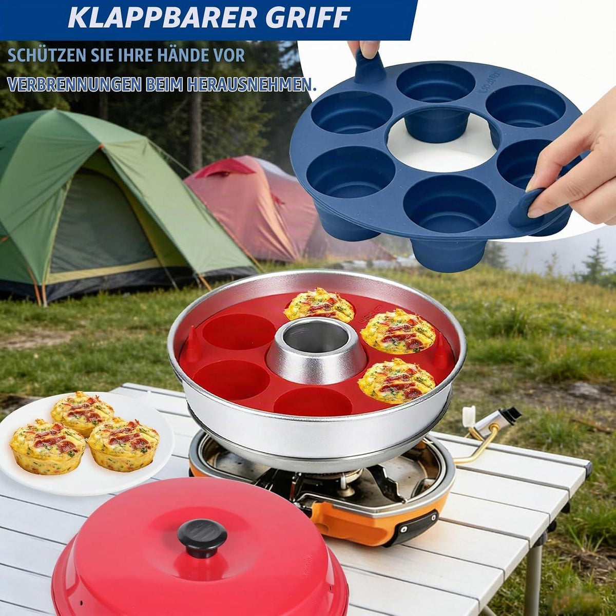 Silikon Muffinbackform Set | 2er Pack | Camping & Ofenfest