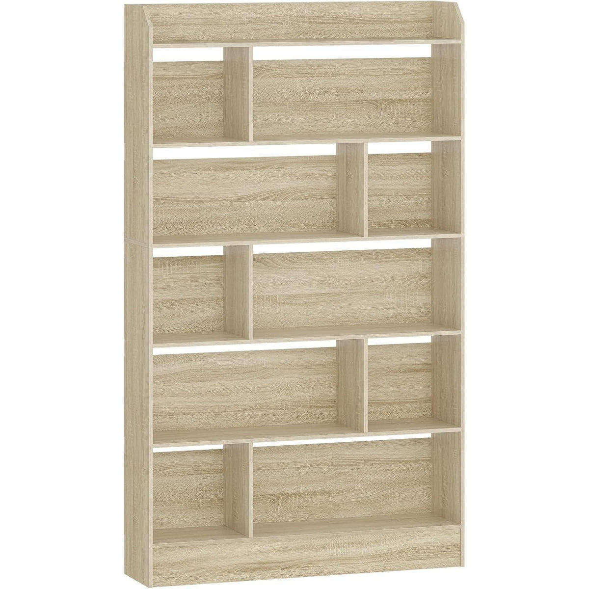 Bücherregal 6 Fächer – Eichenbeige, 24 x 100 x 170 cm