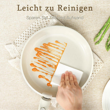 21-teiliges Granit Topfset mit abnehmbaren Griffen