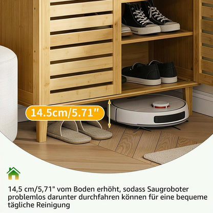 Schuhschrank mit 5 Ablagen & 2 Türen – Schuhregal für Flur & Diele