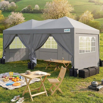 Faltpavillon 3x6m wasserdicht – Partyzelt mit Seitenwänden