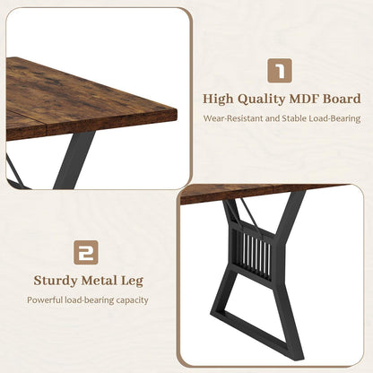 Industrietisch Esstisch Holz Metall 180x75x74 cm Retro Schwarz