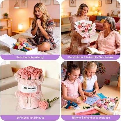 800 Pfeifenreiniger Blumen Set | Basteln, Valentinstag, Weihnachten