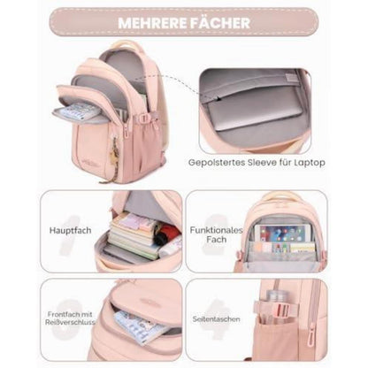 Schulrucksack Mädchen Teenager Rosa – Robust & Bequem