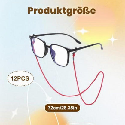 Brillenketten Damen Nylon Geflochten – 12er Set Mehrfarbig
