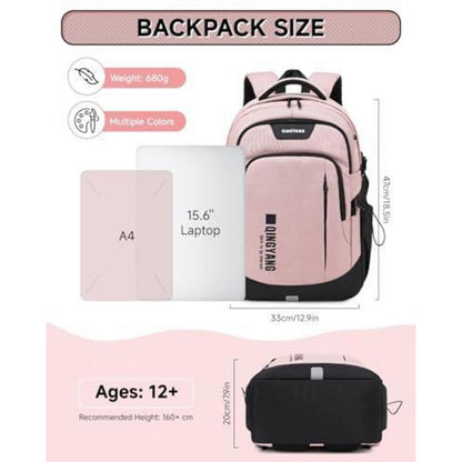 Schulrucksack Mädchen Teenager Rosa – 32L, Wasserdicht & Bequem