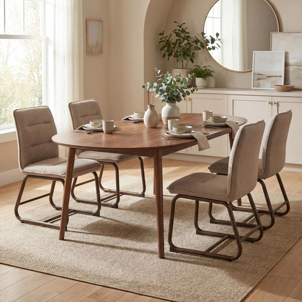Esszimmerstühle Set 4er – Moderne Polsterstühle mit Metallgestell