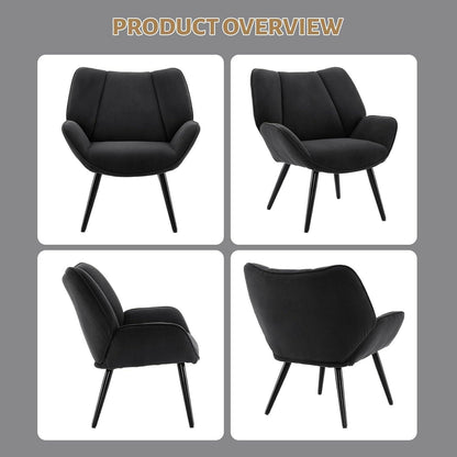 Lounge Sessel Cord Flügellehne Dunkelgrau – Bequemer Relax Sessel
