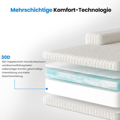 360cm U-förmiges Cord Sofa mit hoher Rückenlehne & Ottomane