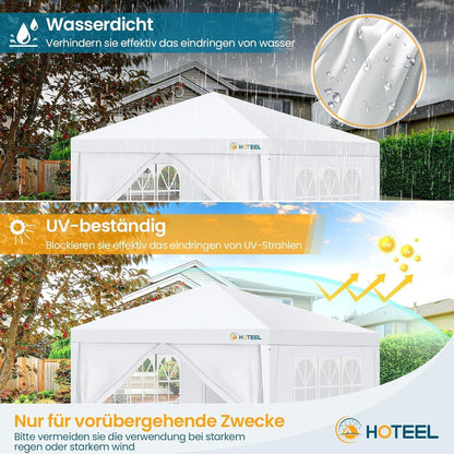 3x9m Partyzelt mit 8 Wänden – Wasserdicht & Winterfest