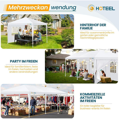 3x9m Partyzelt mit 8 Wänden – Wasserdicht & Winterfest