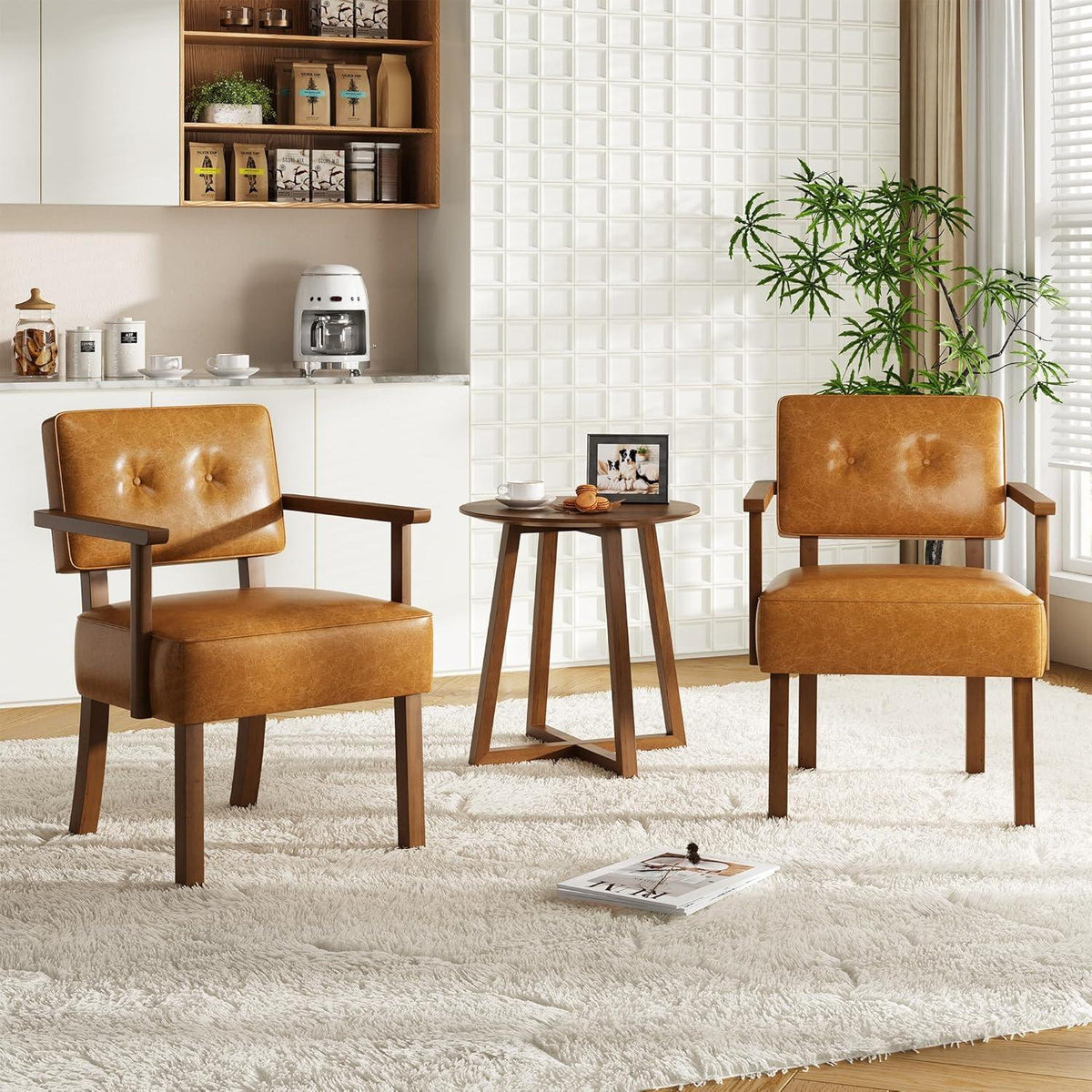 Lounge Sessel Braun – Bequemer Wohnzimmerstuhl in Lederoptik