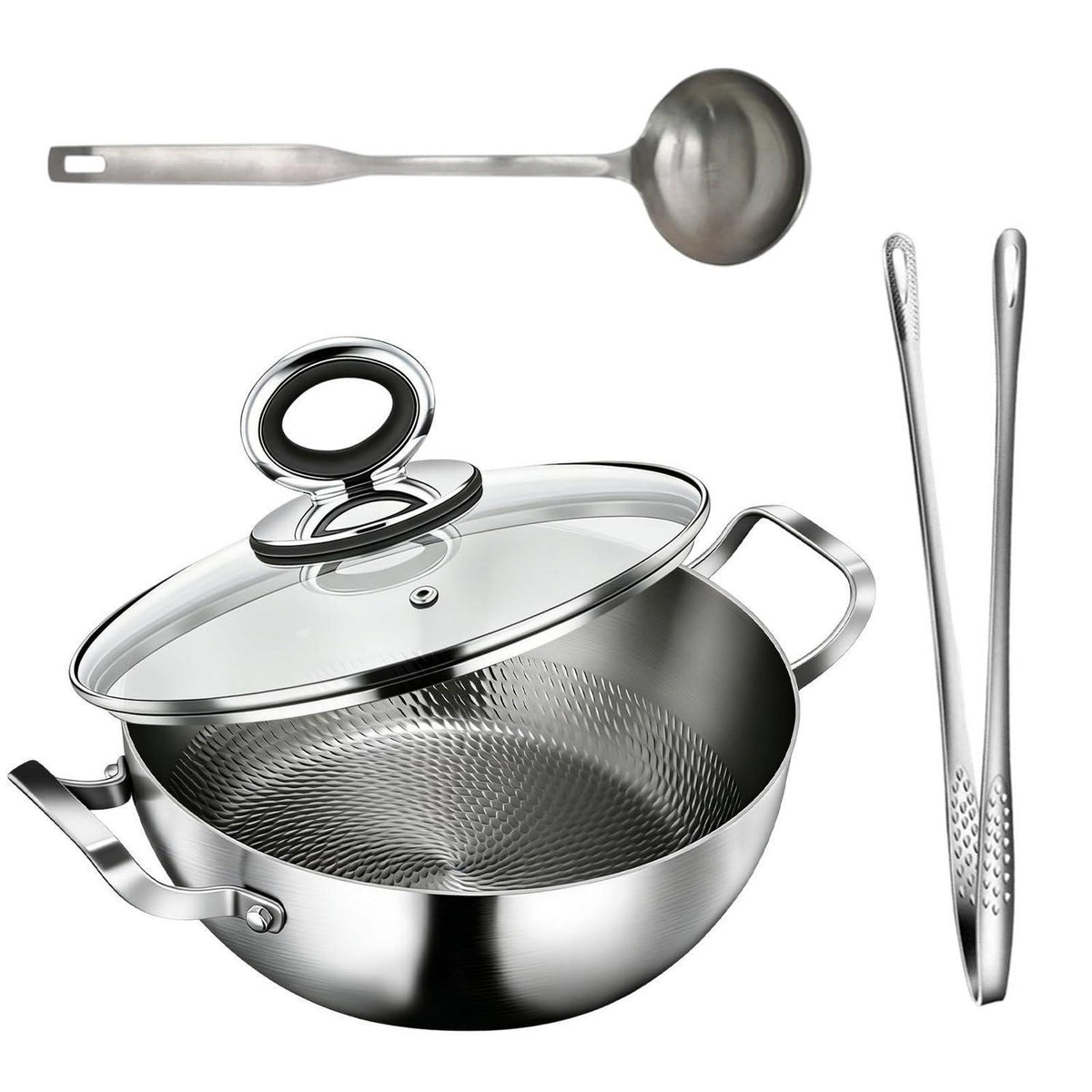Titan Schmorpfanne 30cm mit Deckel – Antihaftbeschichtung & Doppelgriff