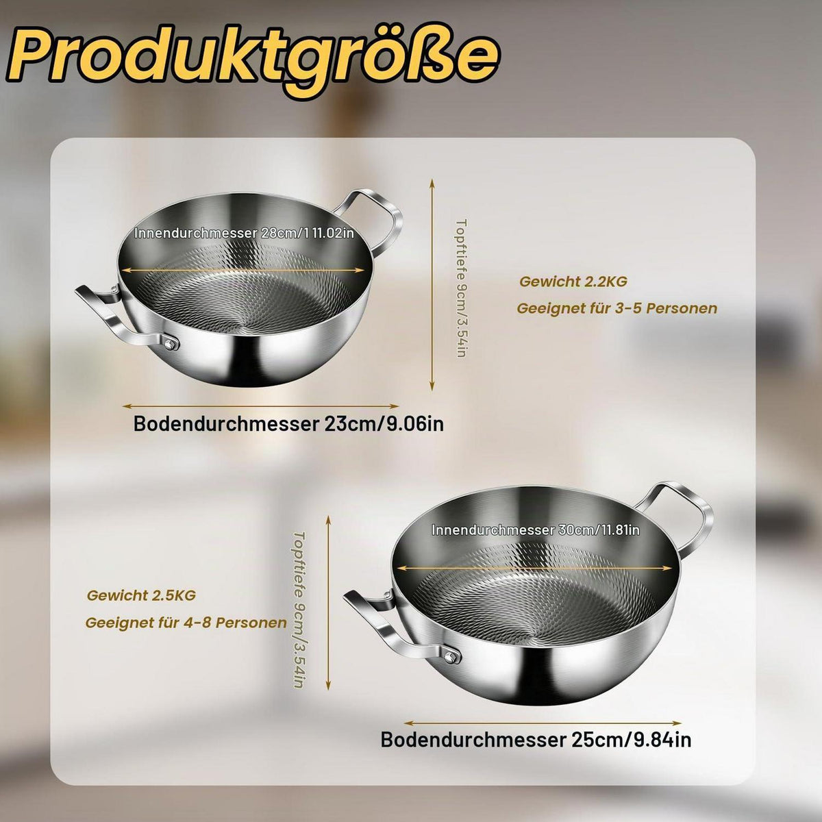Titan Schmorpfanne 30cm mit Deckel – Antihaftbeschichtung & Doppelgriff