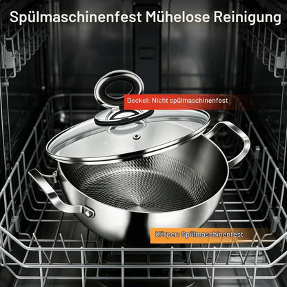 Titan Schmorpfanne 30cm mit Deckel – Antihaftbeschichtung & Doppelgriff
