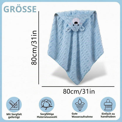 Kapuze Babyhandtuch Fleece, Kuschelig & Saugstark, Blau