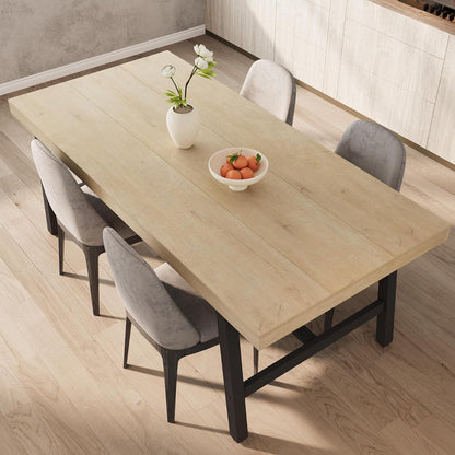Langer Esstisch 180cm Holzoptik Industrial Stil für 6-8 Personen