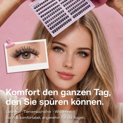 Selbstklebende Wimpern Extensions – Wispy D Curl, 198 Stück