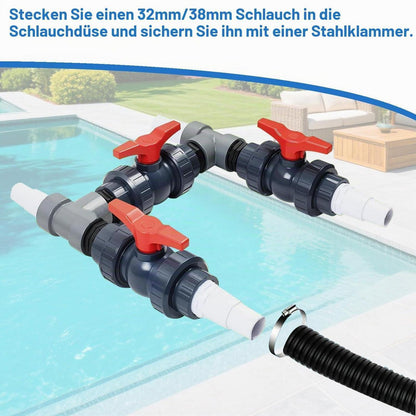 Bypass Set für Pool & Wärmepumpe – 50mm Anschluss Set