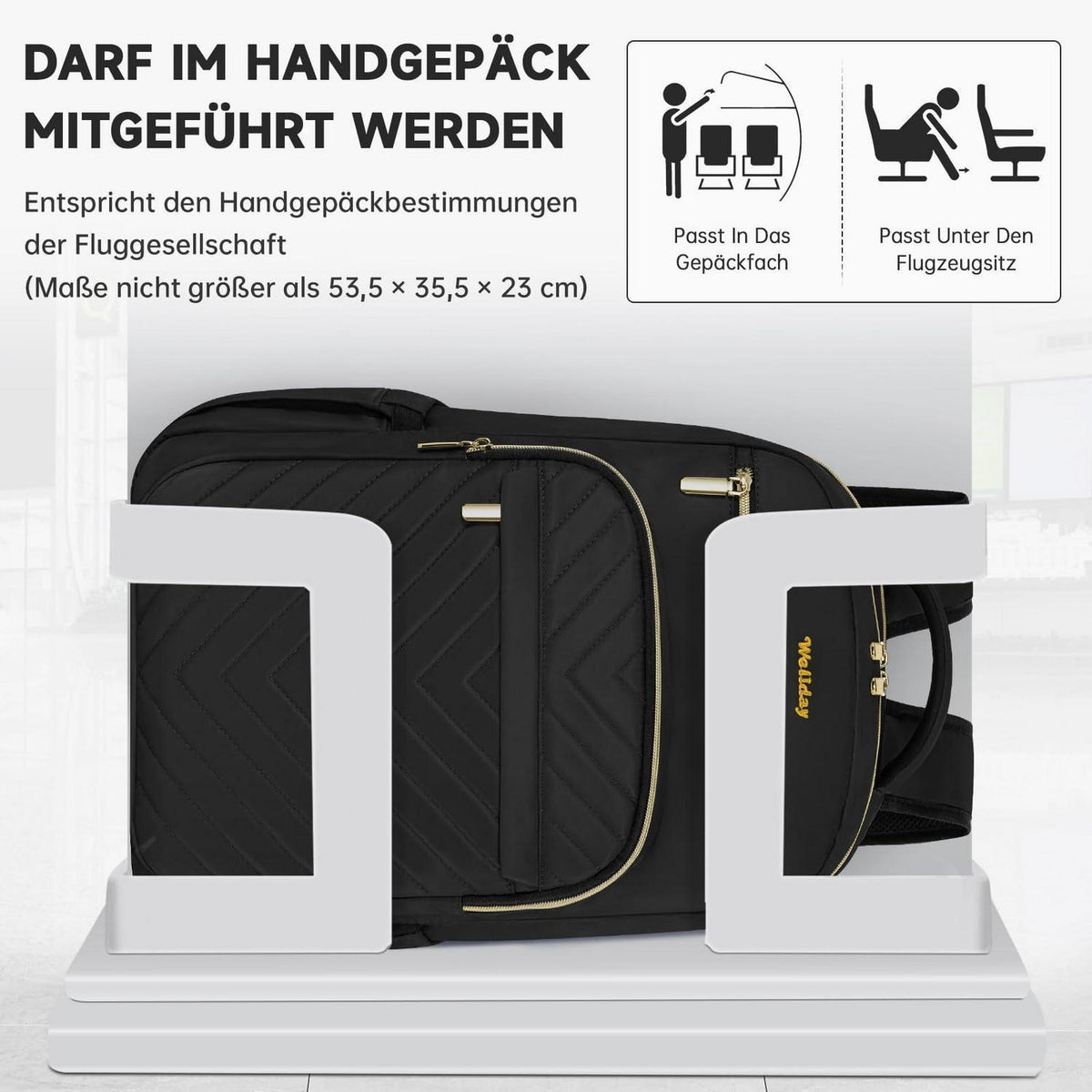 Laptop Rucksack 17,3 Zoll – Herren Damen Schulrucksack Schwarz