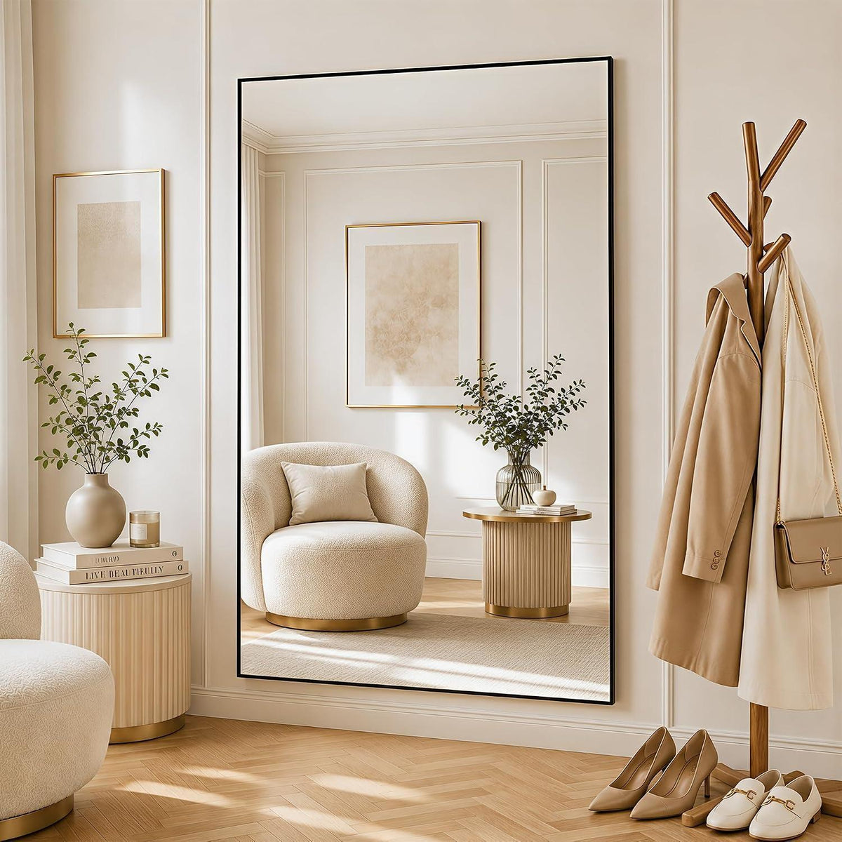Ganzkörperspiegel Standspiegel 205x104cm – Modern & Robust